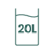 Ampio serbatoio da 20