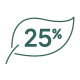 25% di risorse rinnovabili