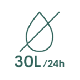 Capacità di deumidificazione 30l/24h