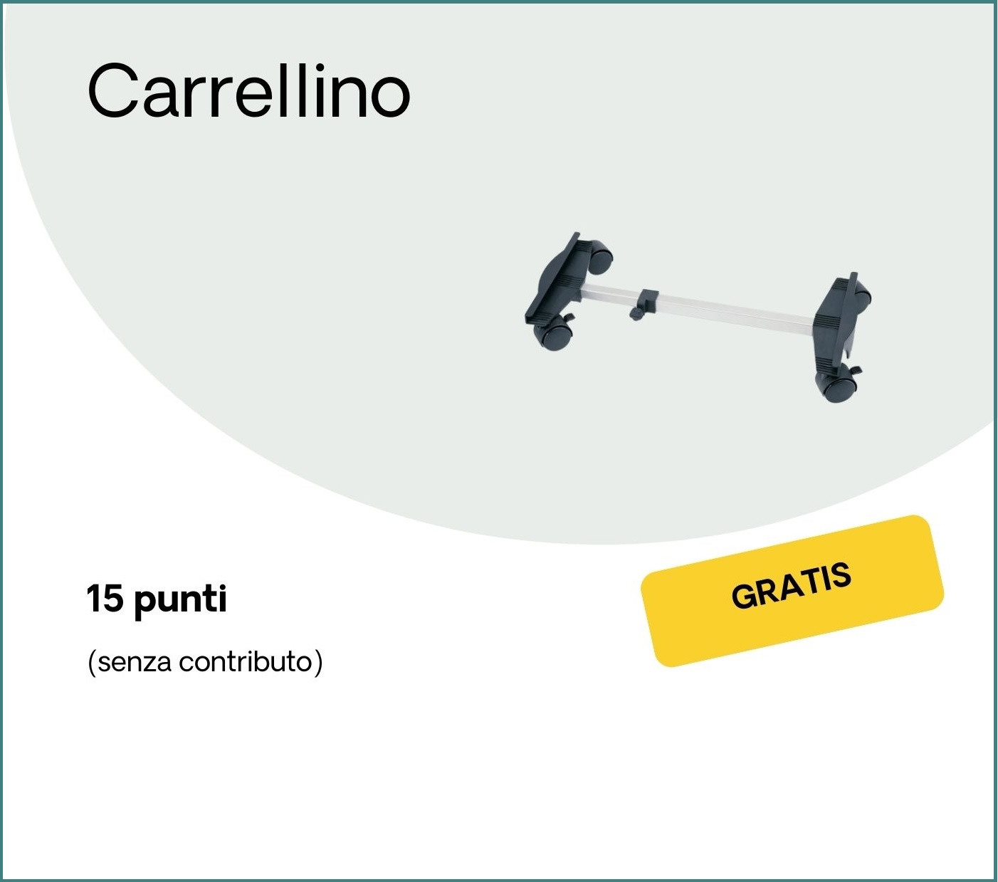 Carrellino Qlima gratis con 15 punti