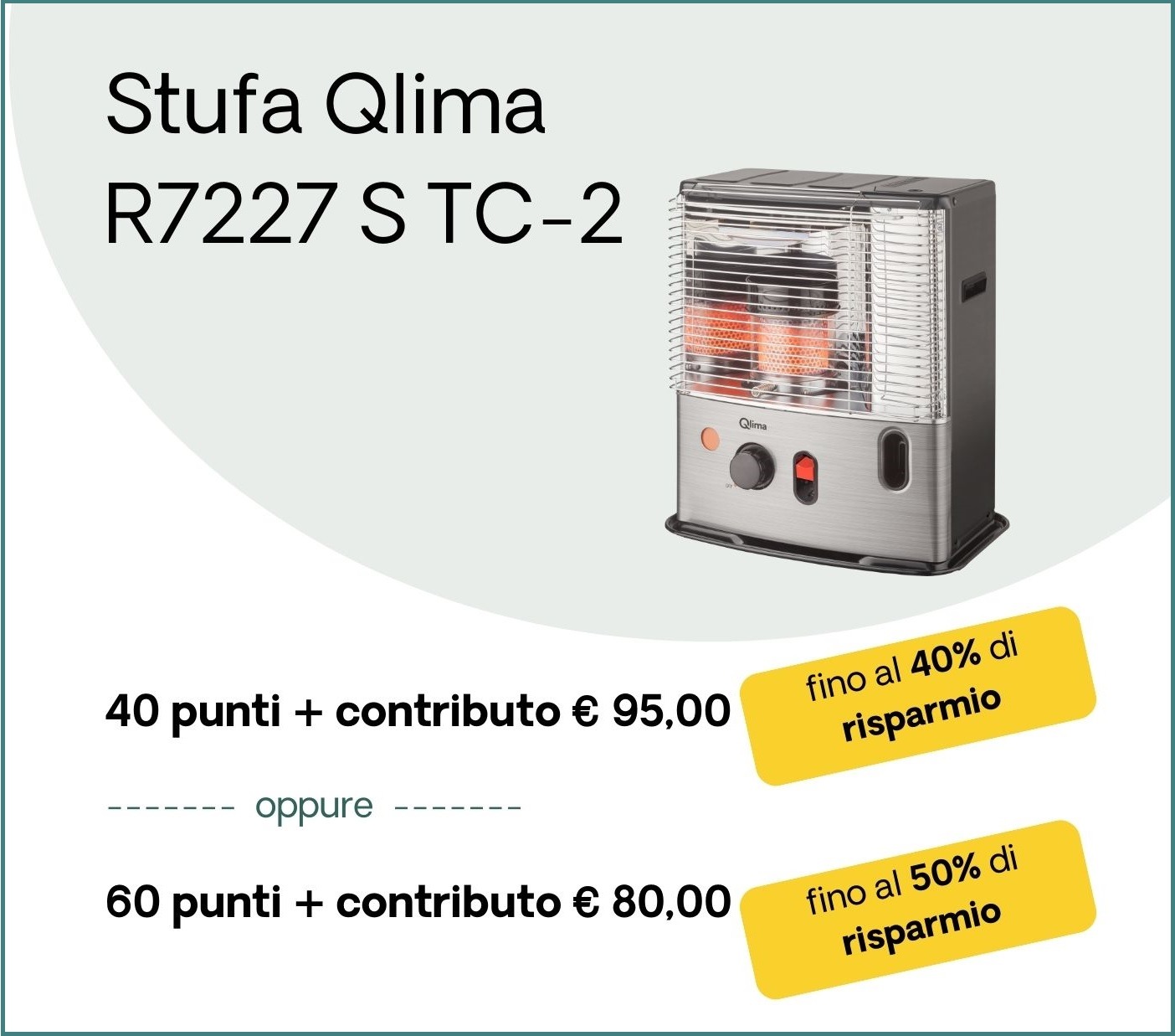 Qlima R7227S TC2 risparmia fino al 50%
