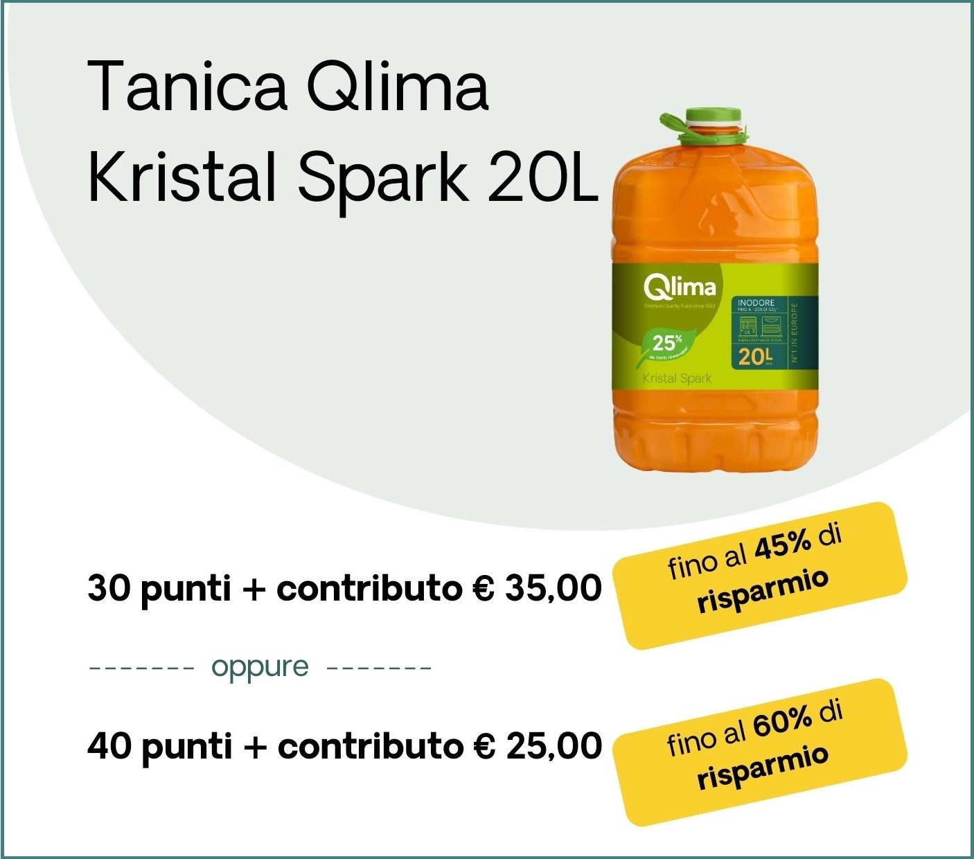 Qlima Kristal Spark risparmia fino al 60%